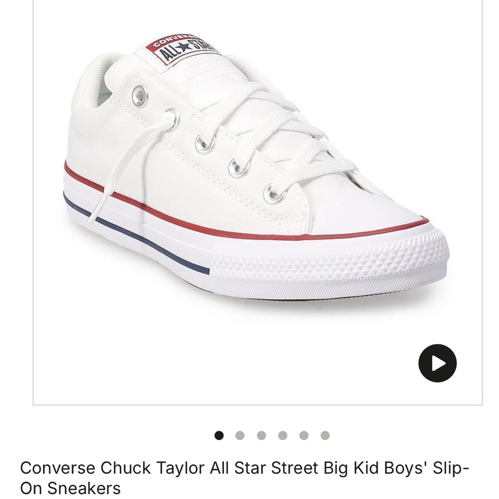 Converse White Classic Sneakers with Canvas Upper